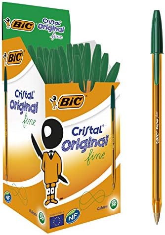[3086121101137] Boite 20 Stylo Bic Original Fine 0.8 mm VERT
