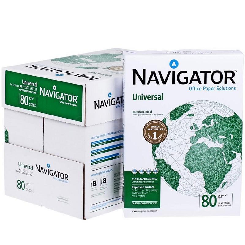 [5602024006119] Pack de 5 Ramettes Papier A4 80g Navigator Universal - Ramette de 500 feuilles 