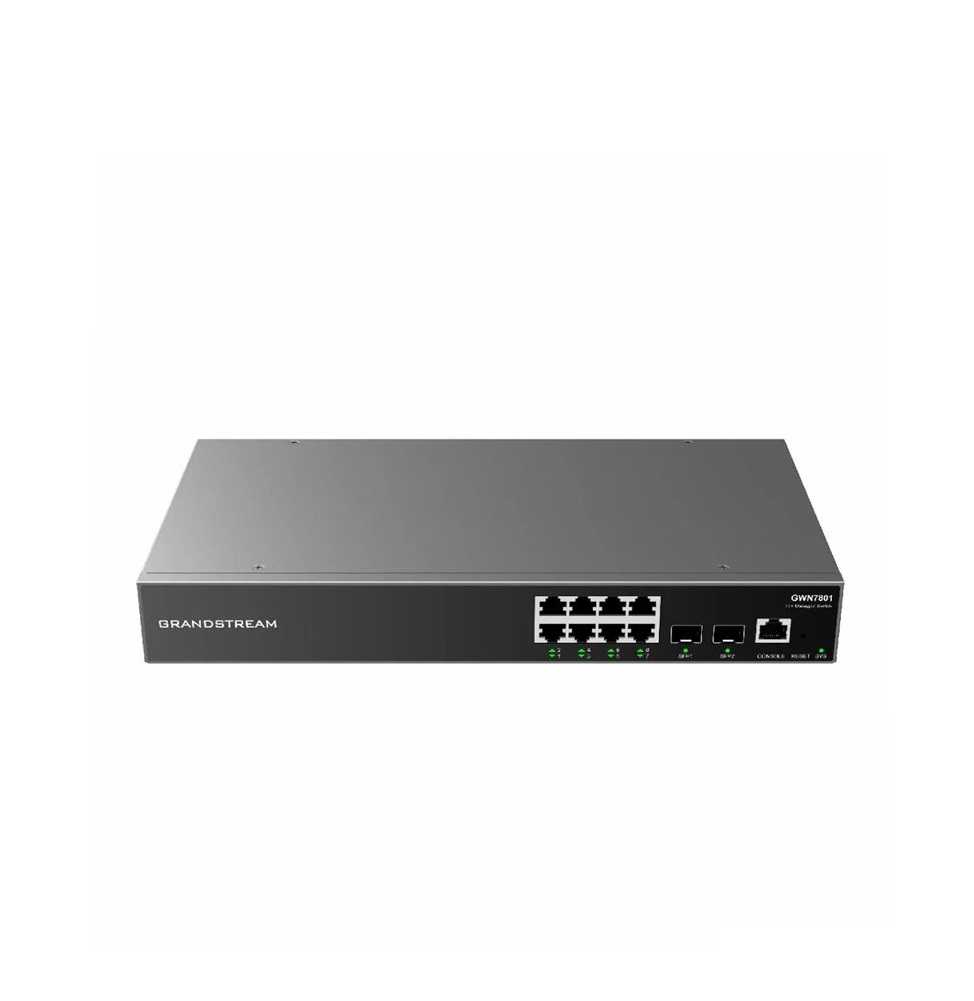 [GWN7801P] Switch Réseau Grandstream GWN7801P Commutateur de réseau administré niveau 2+ à 8 ports PoE Gigabit Manageable