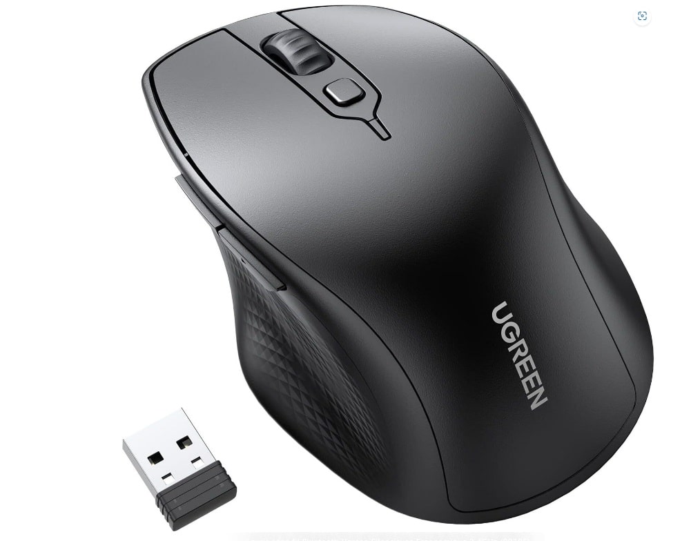 Souris sans fil Bluetooth Ugreen Silencieuse Ergonomique 2,4GHz (90395) - Joutech