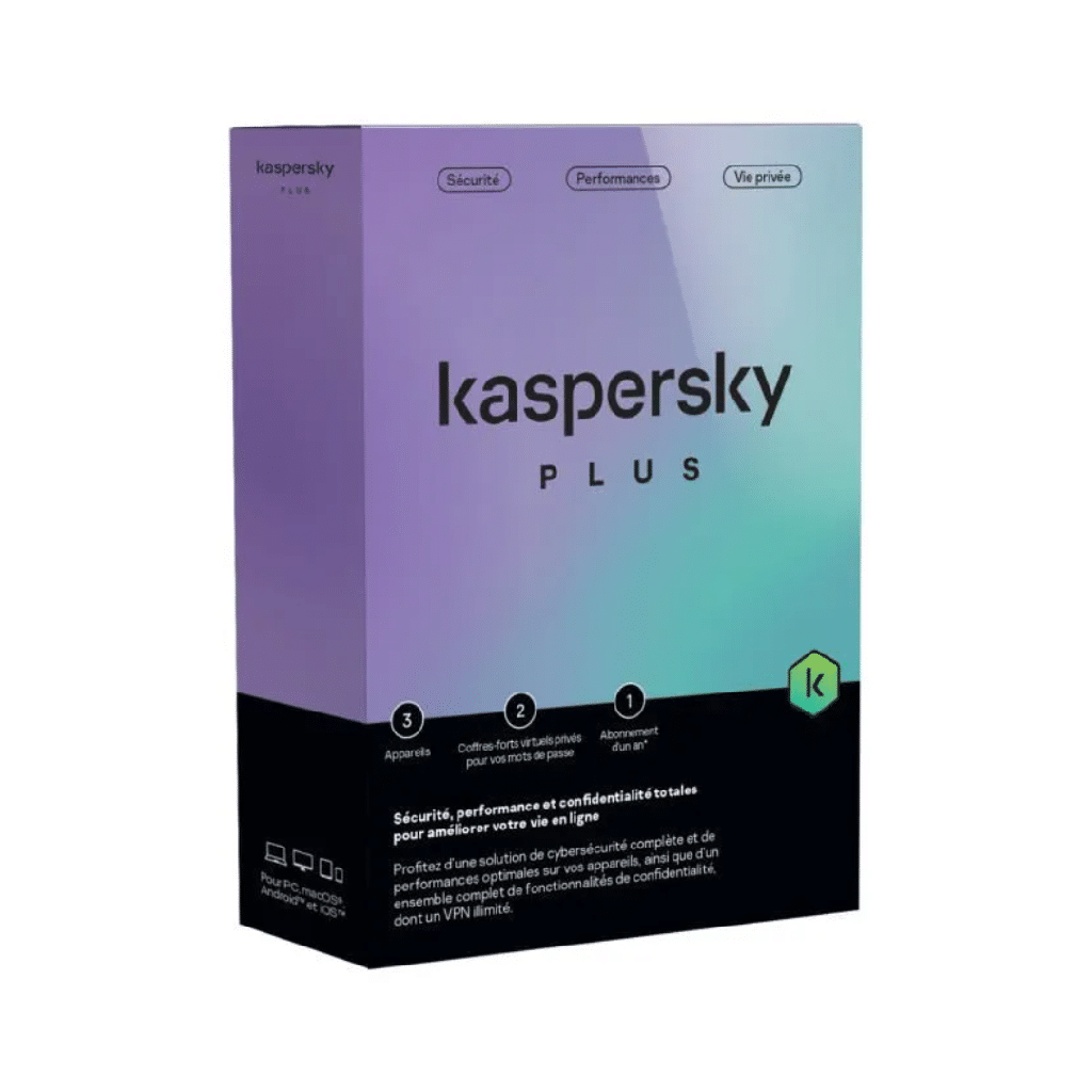 KASPERSKY PLUS Antivirus 3 Postes / 1 an (KL10428BCFS-25FFP_MA) - Joutech