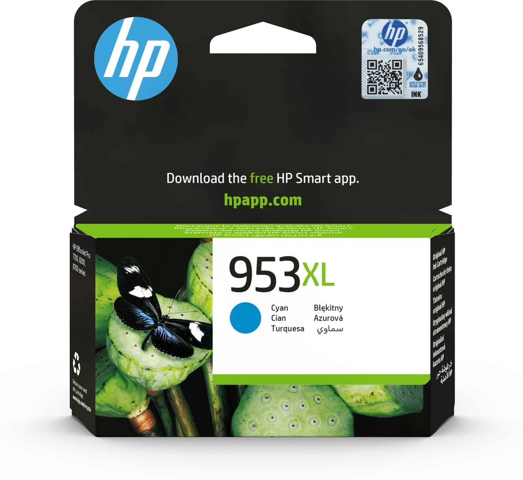 Cartouche d'encre HP 953XL - Cyan (F6U16AE)