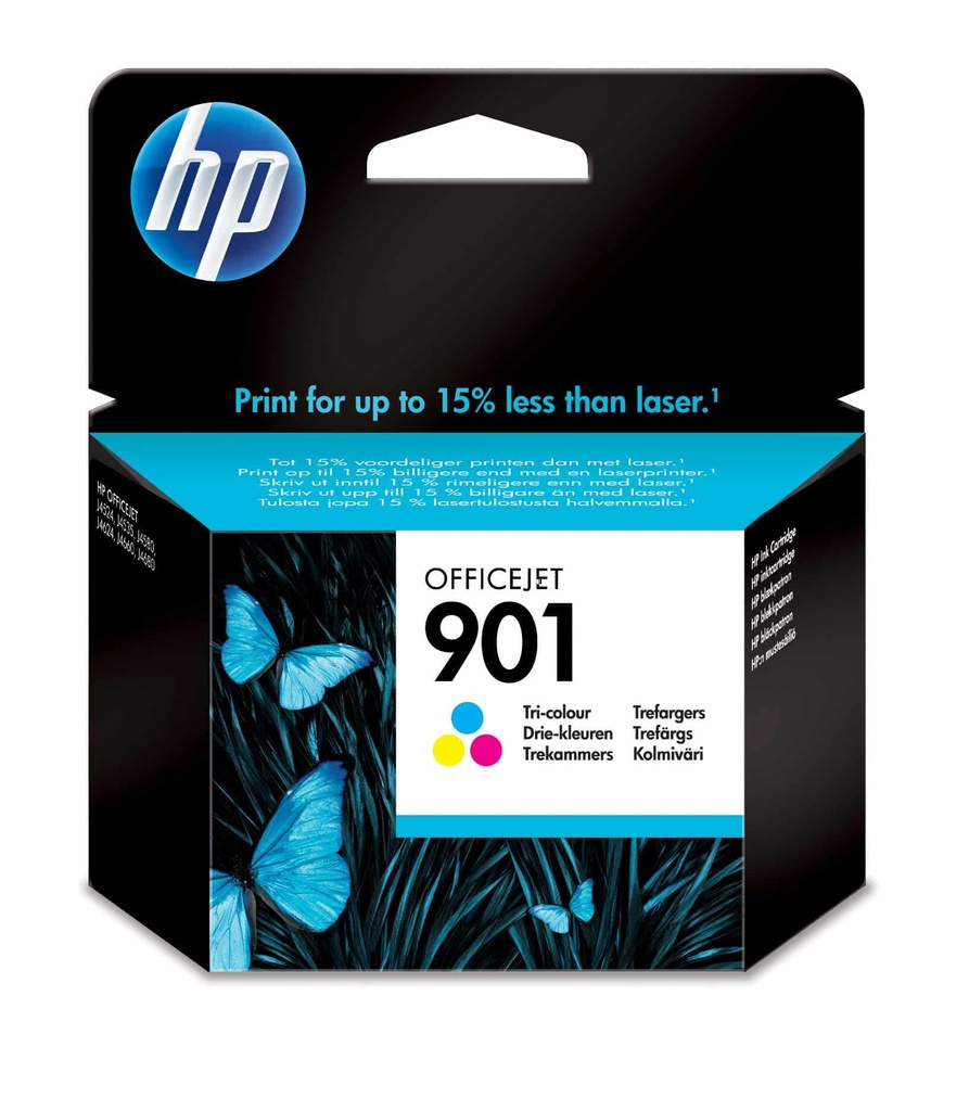 HP 901 trois couleurs - Cartouche d'encre HP d'origine (CC656AE)