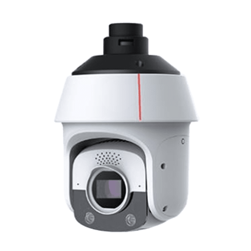 [HWT-D6550-10-Z33-SV] Caméra dôme AI PTZ avec interphone 1T 5MP IR/White-Light (HWT-D6550-10-Z33-SV)