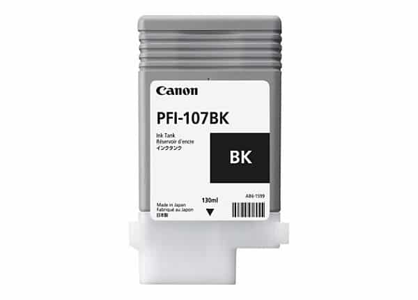 Canon PFI-107BK 130 ml - Bouteille d'encre Canon d'origine (6705B001AA) - Joutech
