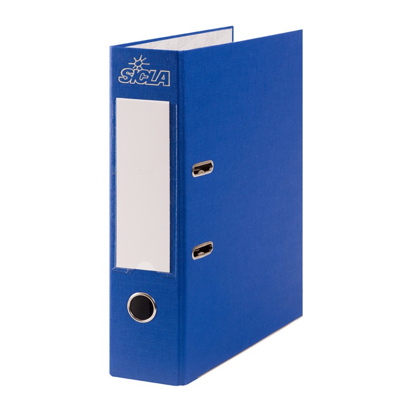 [AL-SI BLEU FONCE] Classeur A Levier Simili Cuir Bleu Foncé 32X28cm 8cm