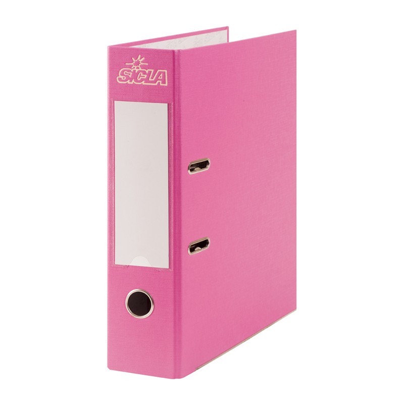 [AL-SI ROSE] Classeur A Levier Simili Cuir Rose 32X28cm 8cm