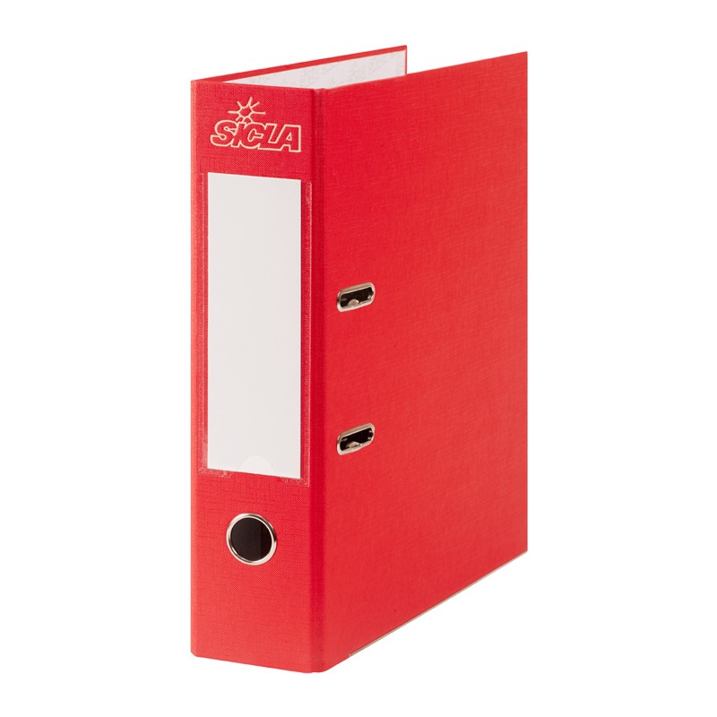 Classeur A Levier Simili Cuir Rouge 32X28cm 8cm